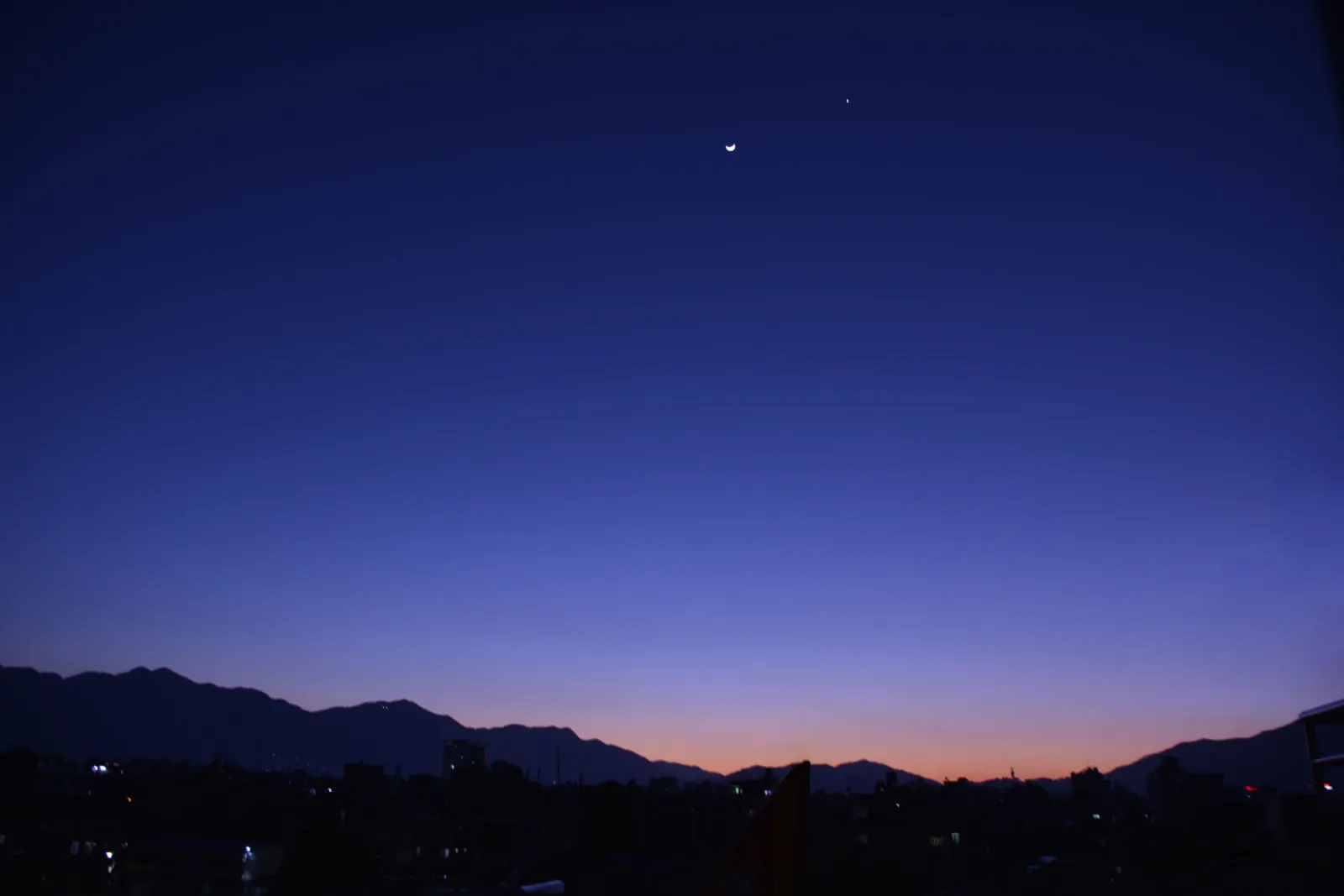 Kathmandu sky in the evening